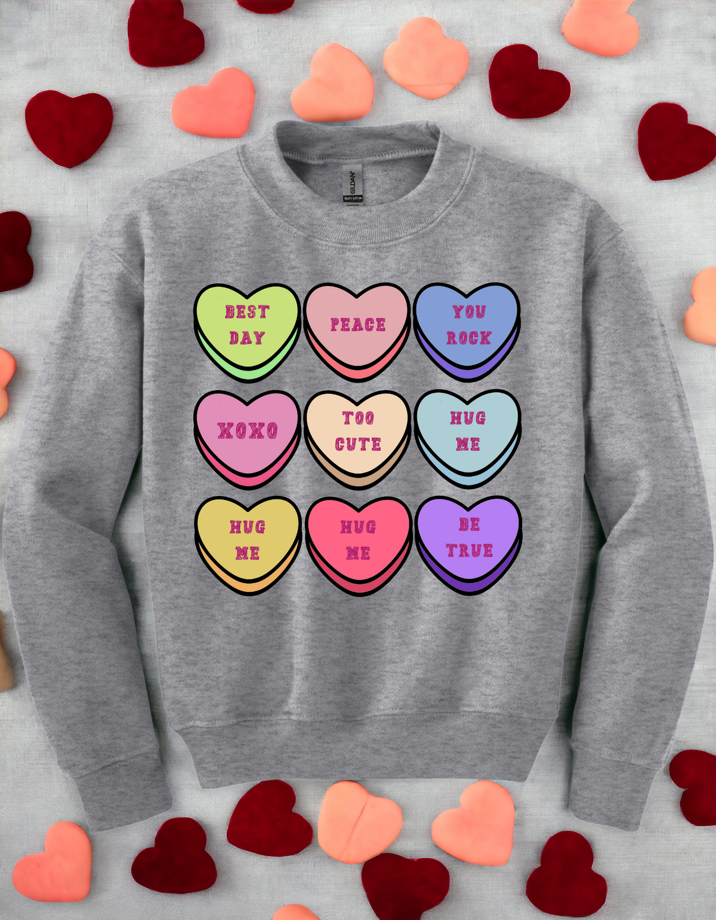 Conversation Heart Crew Neck