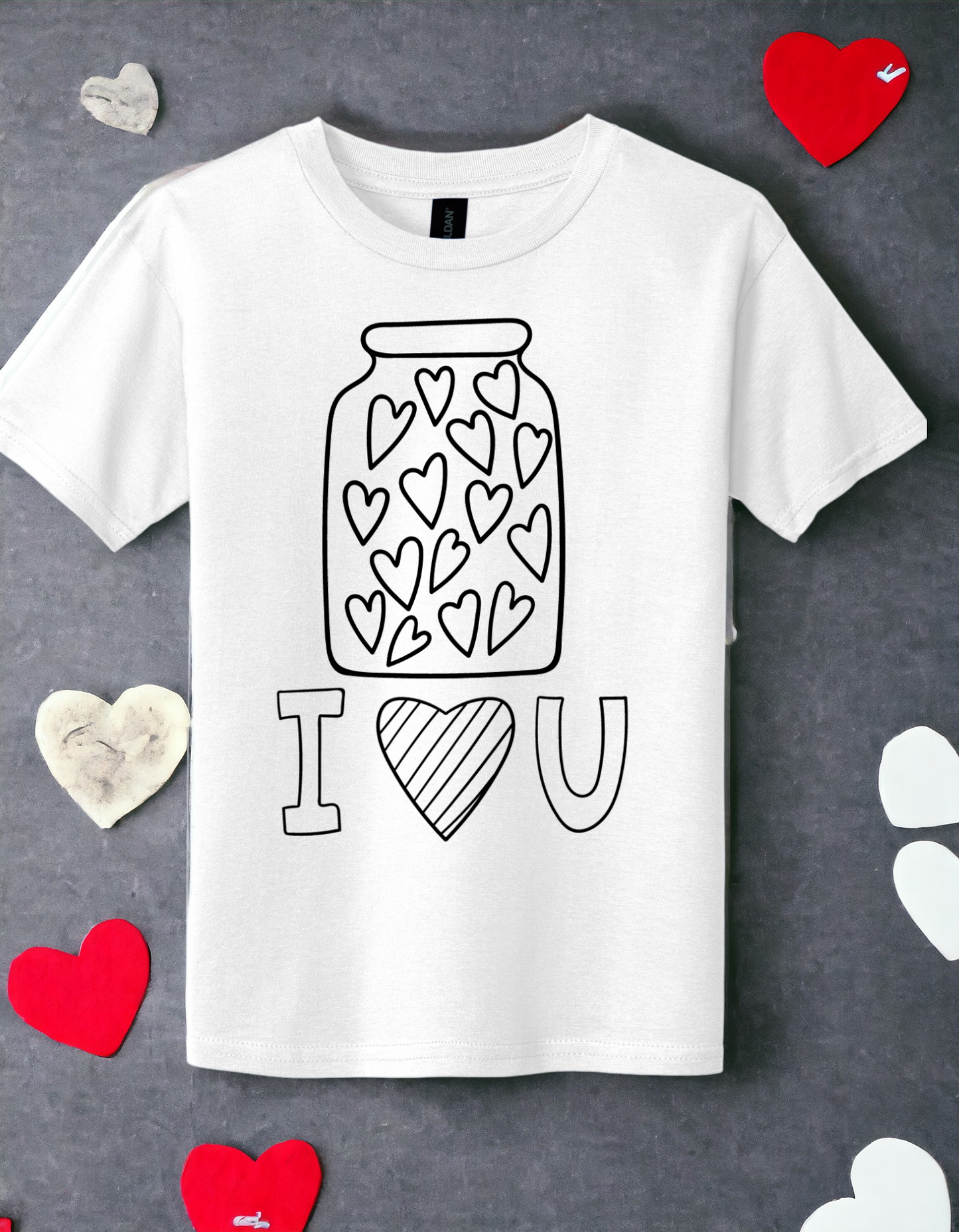 I Love you coloring shirt